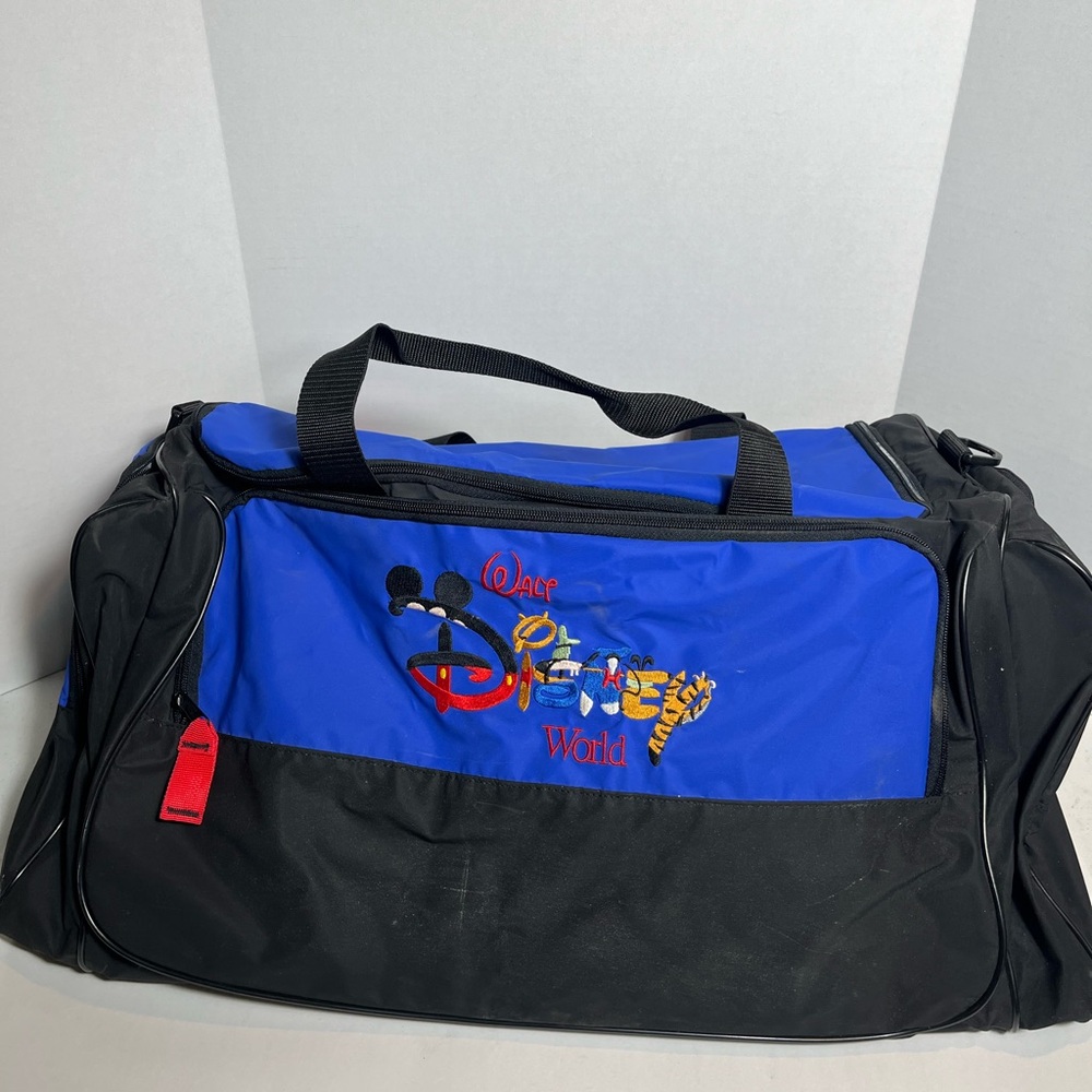 Vintage Walt Disney Blue and Black Duffel Bag. Amazing condition